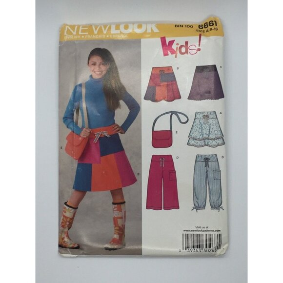 Simplicity Sewing Pattern 6661 New Look Girl's Skirts Pants Bag 8 10 12-16 Uncut - Picture 5 of 7